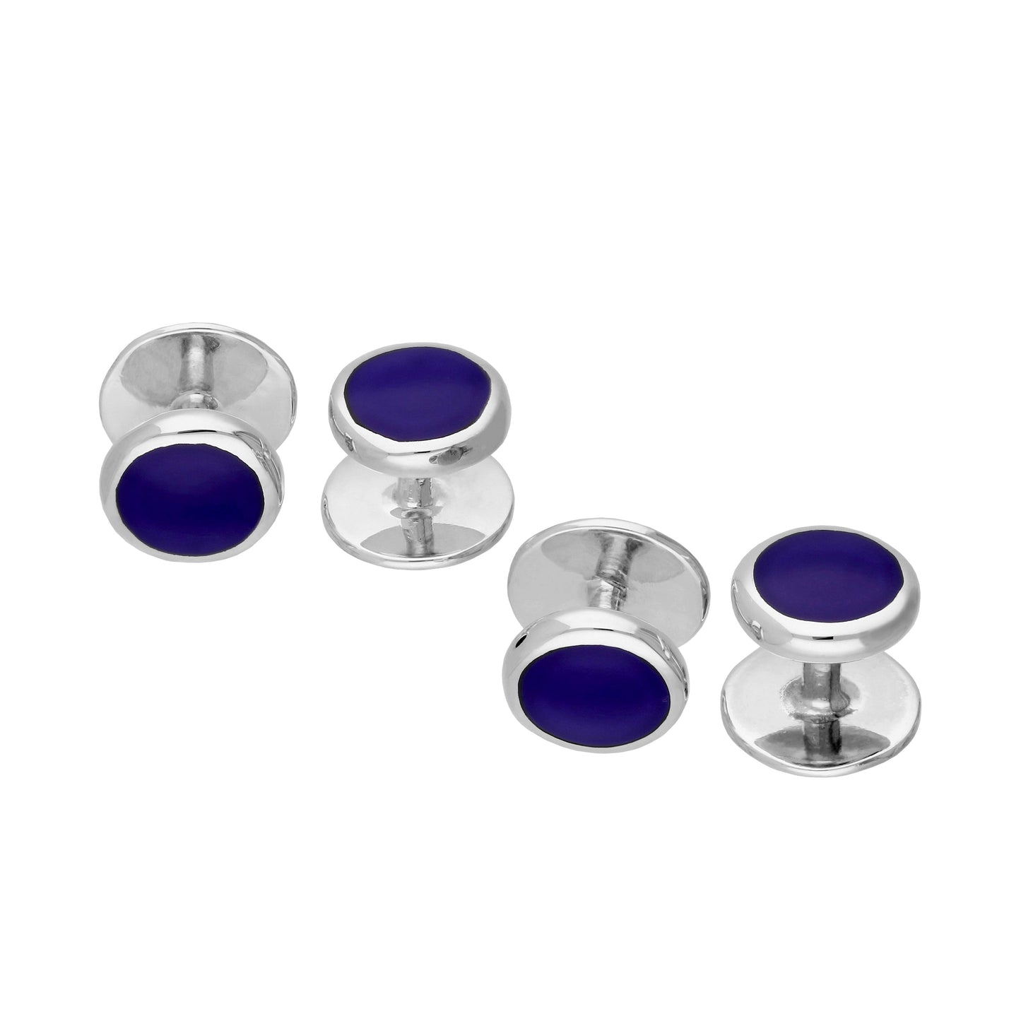 Sterling Silver Lapis Shirt Studs