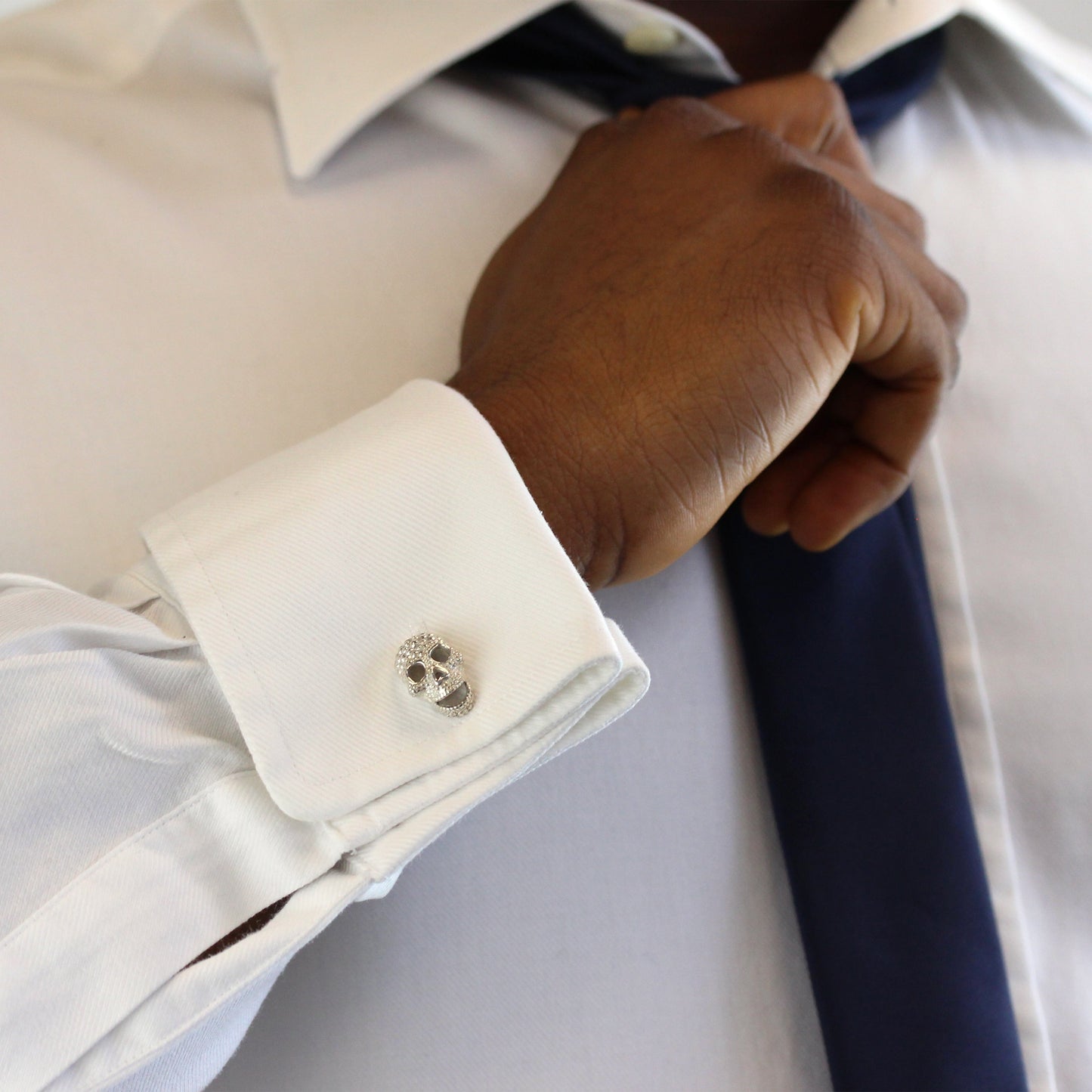 Sterling Silver Skull Cufflinks