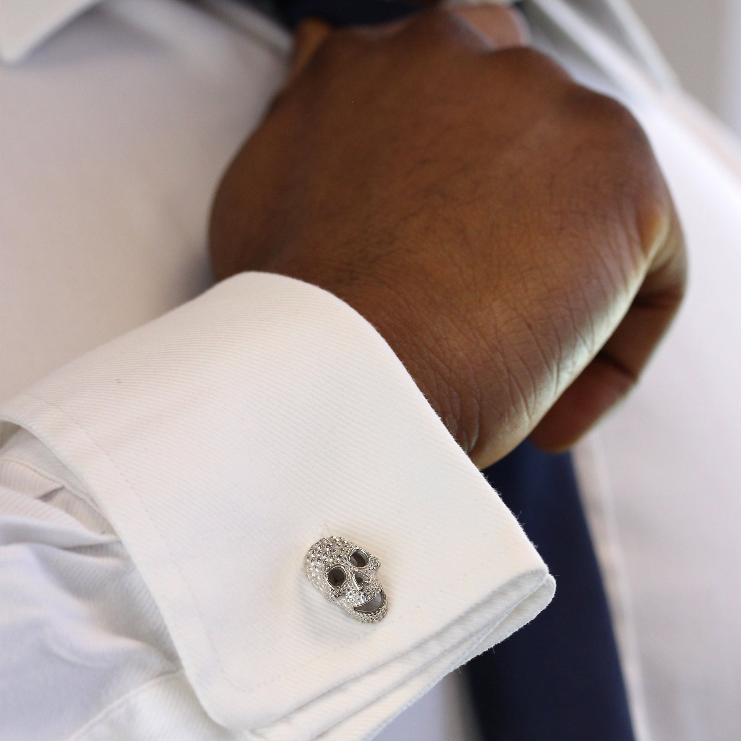 Sterling Silver Skull Cufflinks