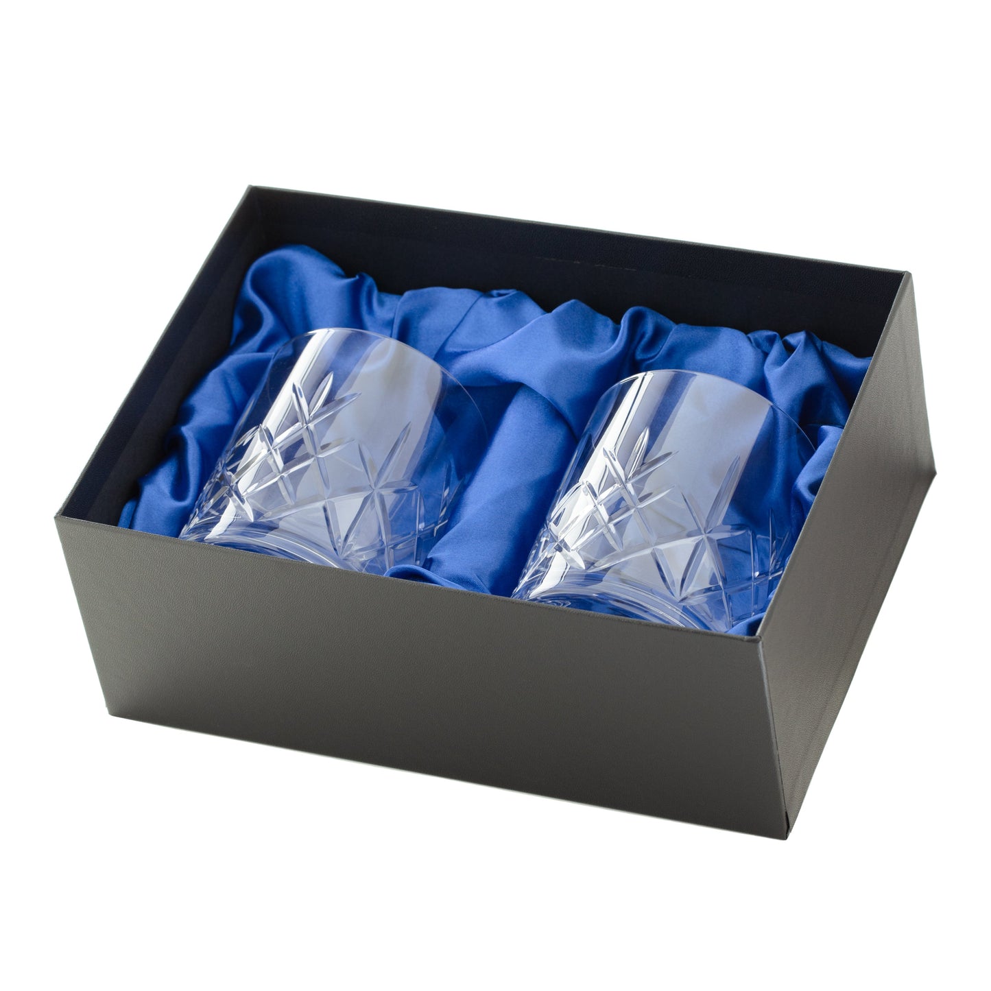 Set of 2 Old Fashioned 10oz Glass Tumblers
