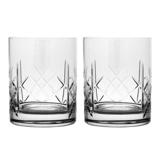 Set of 2 Old Fashioned 10oz Engravable Glass Tumblers