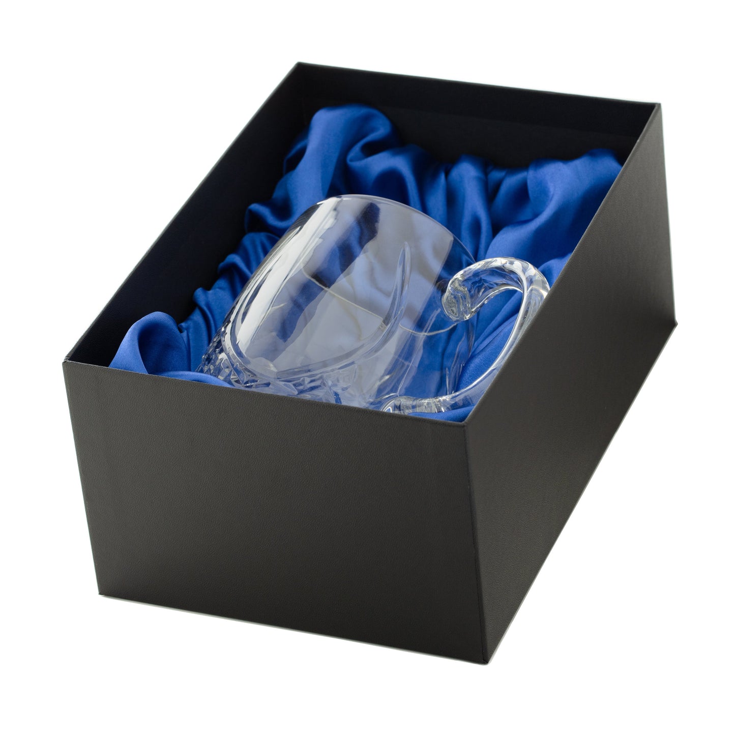 Lead Crystal Cut 1 Pint Glass Short Round Tankard