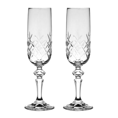 Pair of Glass Champagne Flutes