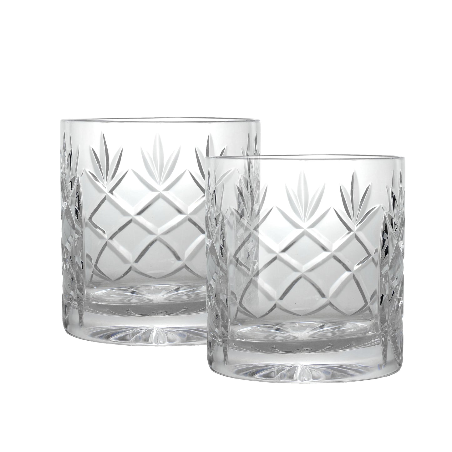 Set of 2 Old Fashioned 10oz Engravable Glass Tumblers