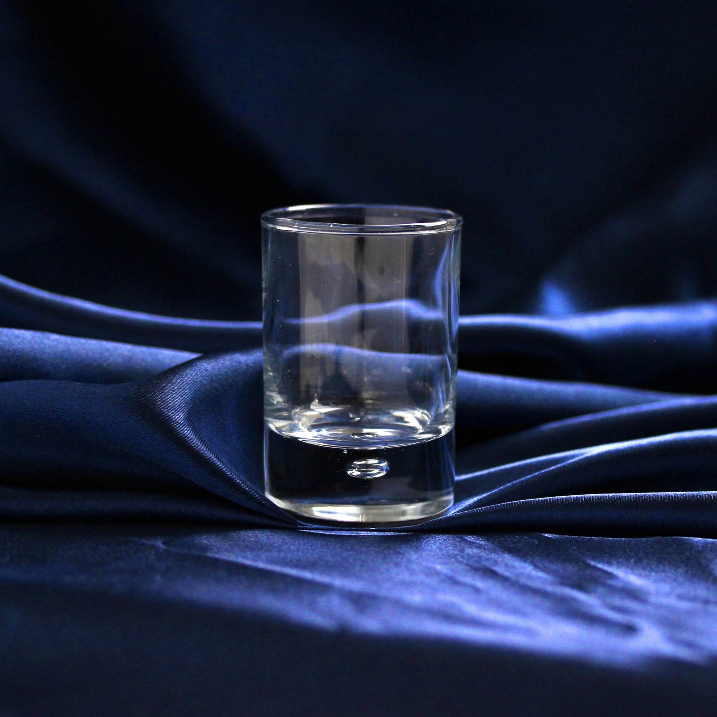 Bubble Base Double Shot Glass