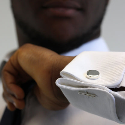 Sterling Silver Oval Chain Link Cufflinks