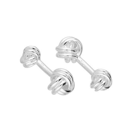 Sterling Silver Silk Knot Cufflinks