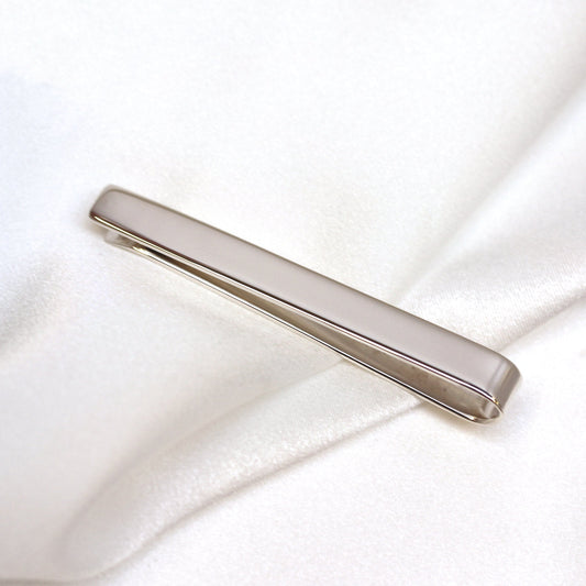 Sterling Silver Plain Engravable Tie Slide