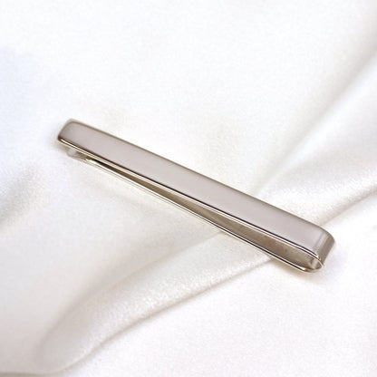 Sterling Silver Plain Engravable Tie Slide