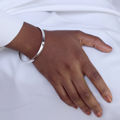 Sterling Silver Engravable 67mm Bangle