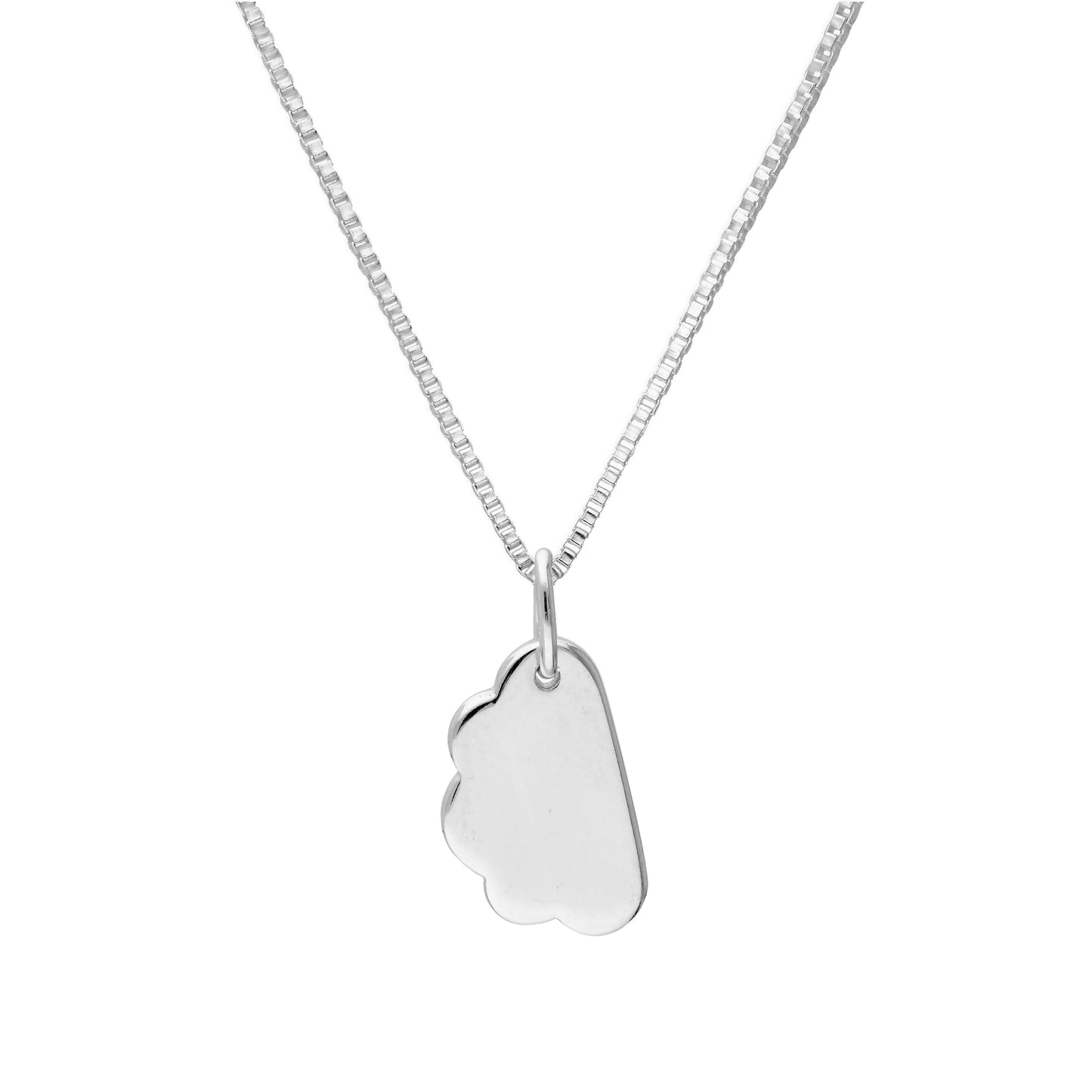 Sterling Silver Cloud Pendant Necklace 14 - 22 Inches