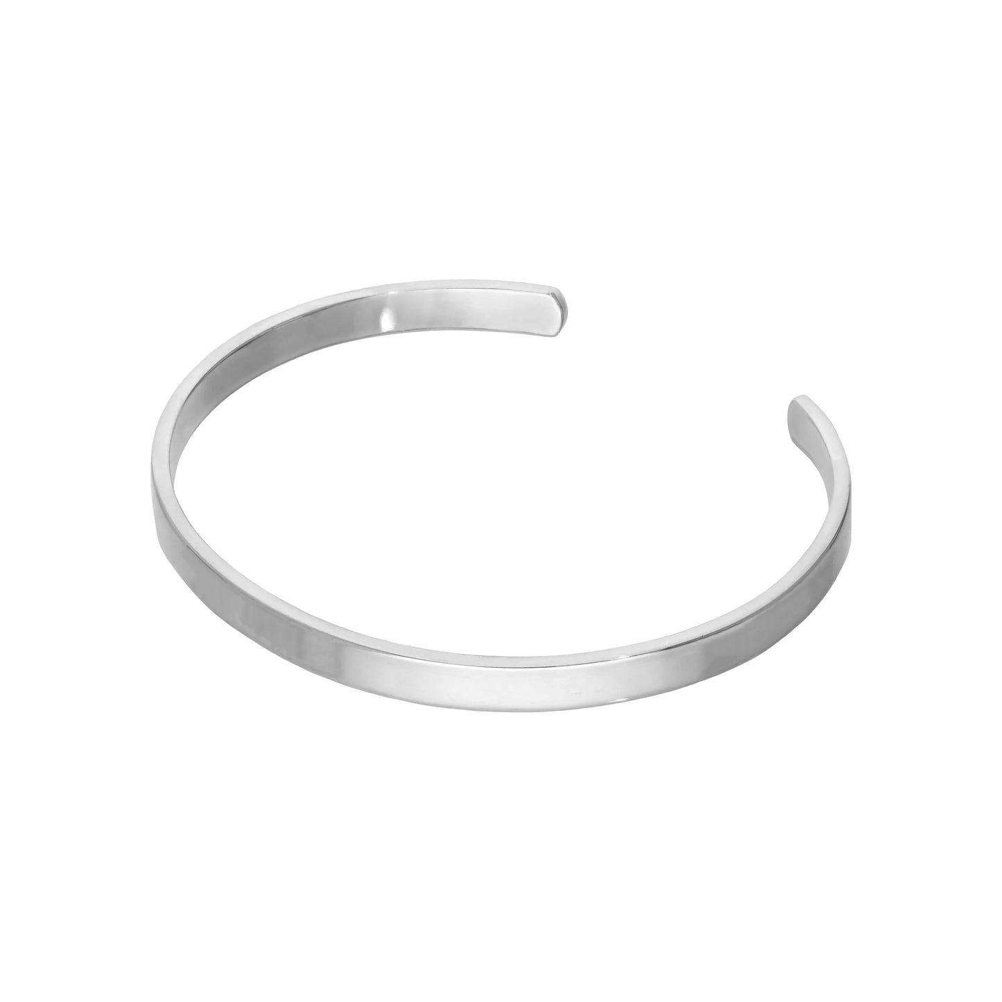 Sterling Silver Engravable Plain 70mm Large Bangle