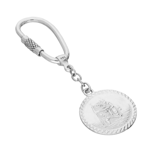 Sterling Silver St Christopher Keyring