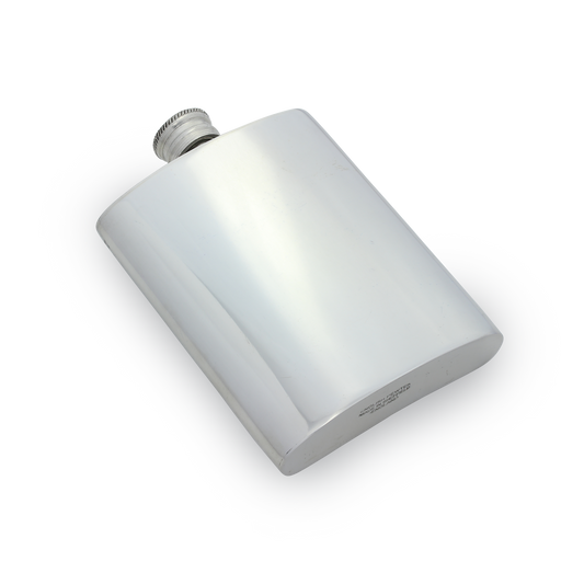 4oz Handmade Plain Engravable Pewter Hip Flask
