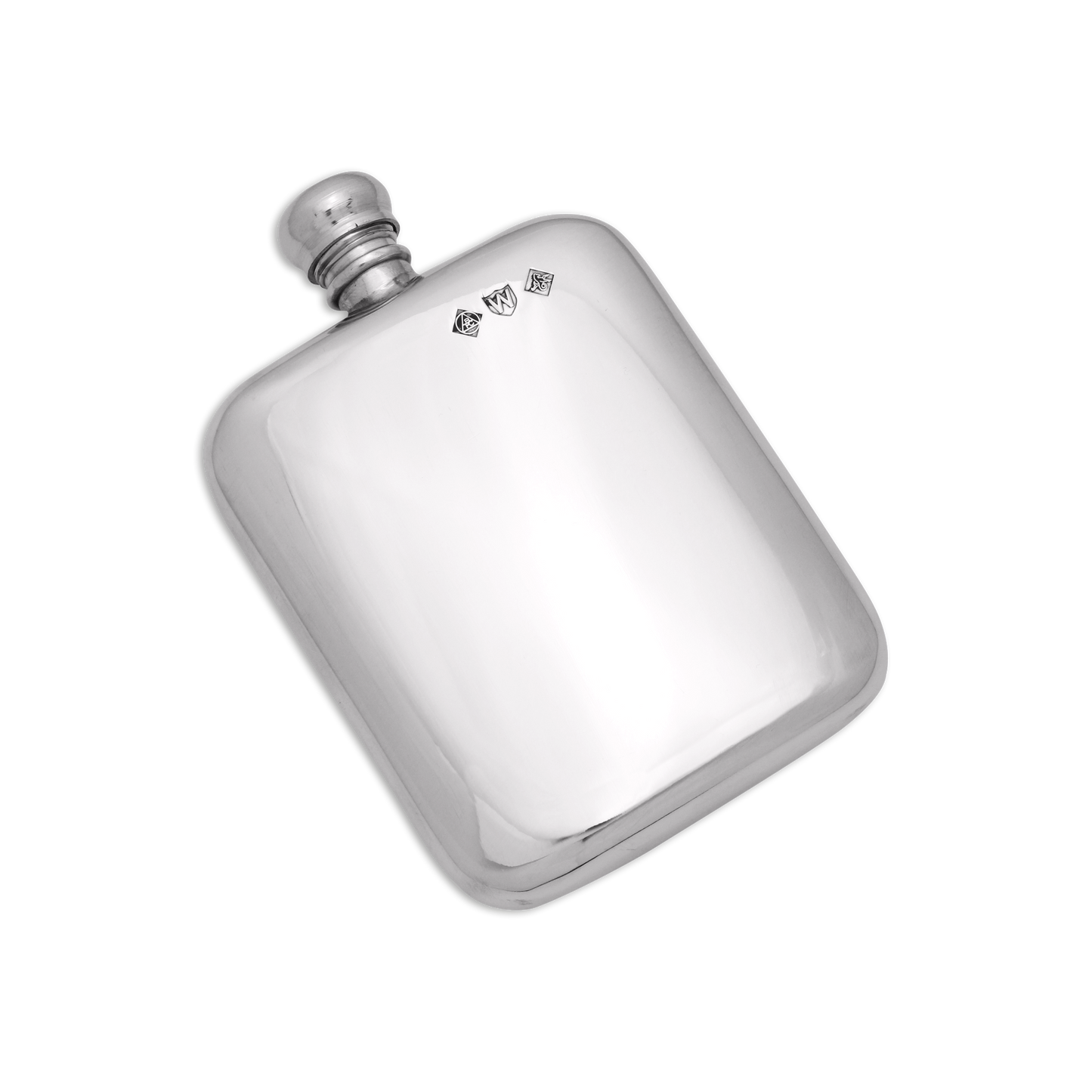 Sayers London Handmade Classic 4oz Pewter Engravable Hip Flask