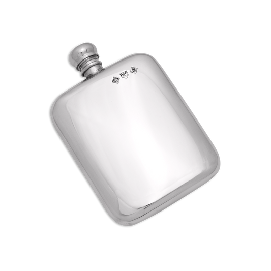 Sayers London Handmade Classic 4oz Pewter Engravable Hip Flask