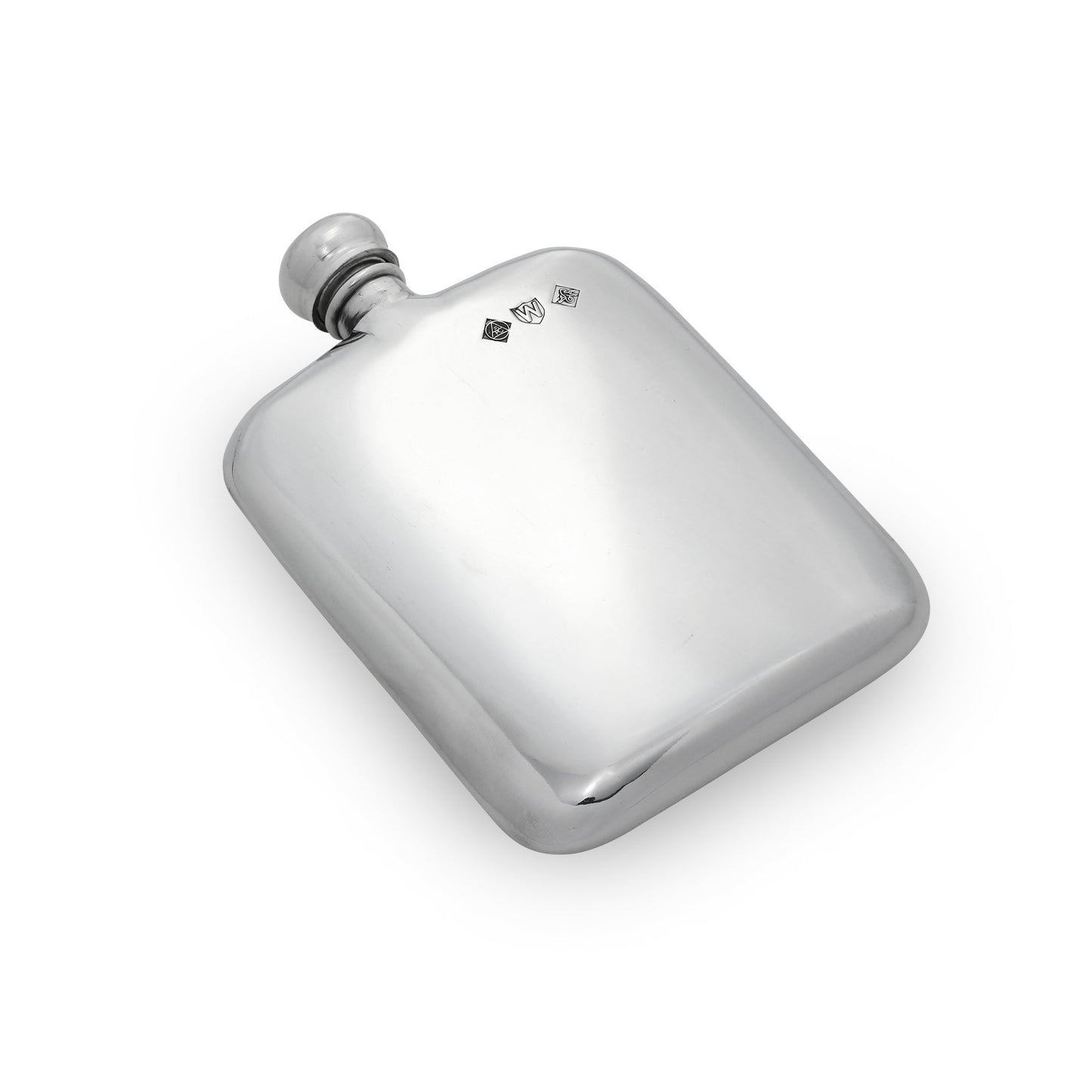 Slimline Handmade Classic 3'oz Pewter Engravable Hip Flask