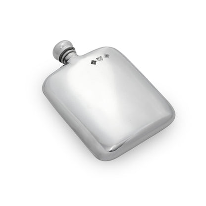 Slimline Handmade Classic 3'oz Pewter Engravable Hip Flask