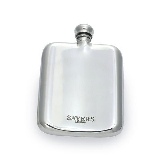 Slimline Handmade Classic 3'oz Pewter Engravable Hip Flask