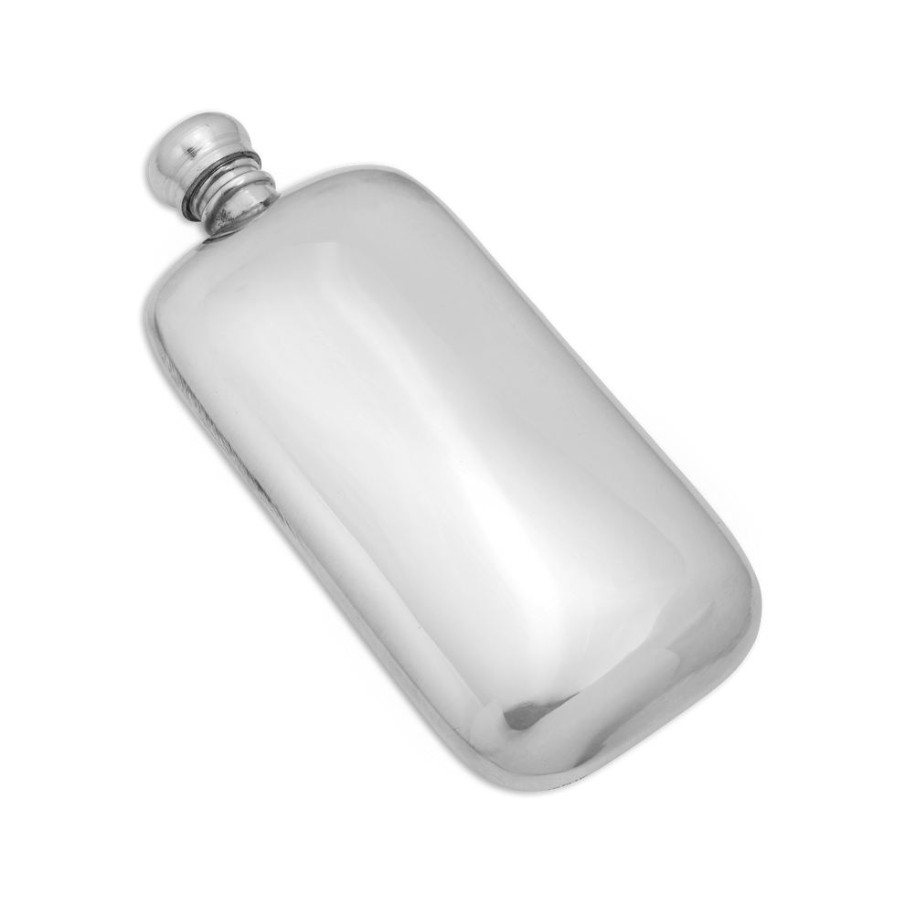 3oz handmade pewter classic engravable pocket hip flask