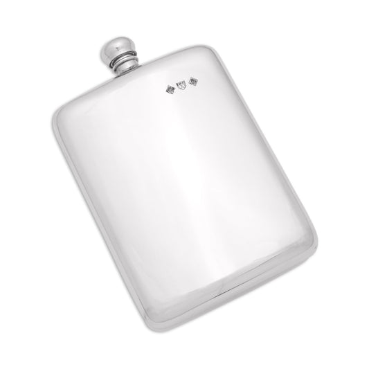 Sayers London 8oz Handmade Pewter Classic Engravable Hip Flask
