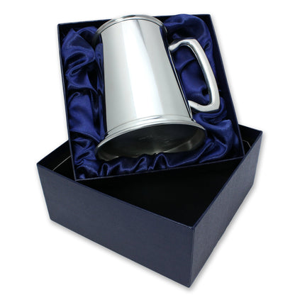 Handmade Pewter Plain 1 Pint Tankard