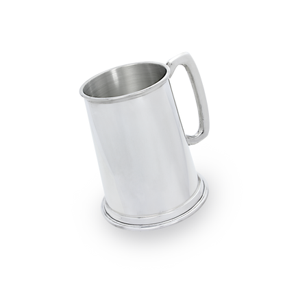 Handmade Pewter Plain 1 Pint Tankard