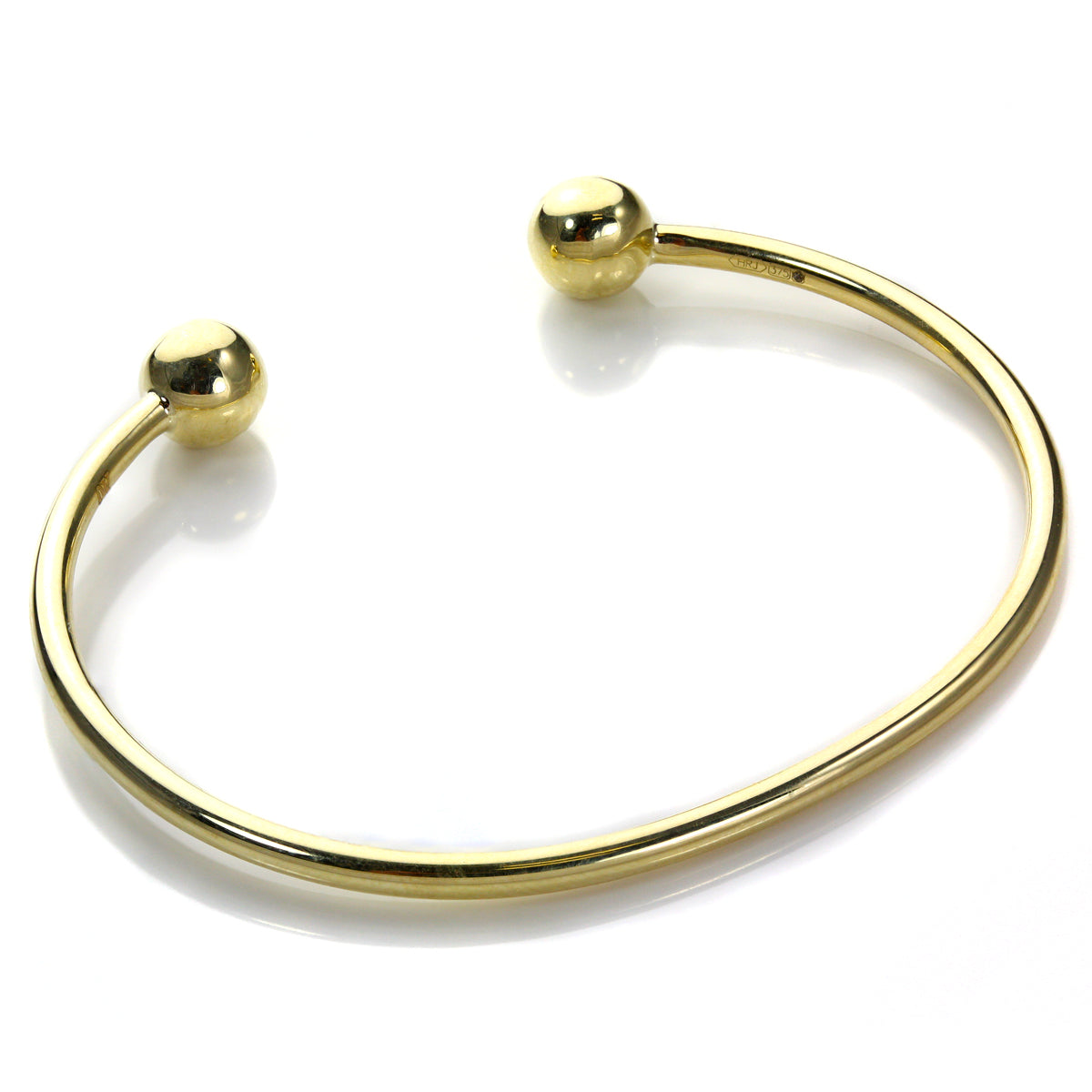 9ct Yellow Gold Hollow Baby Torque Bangle