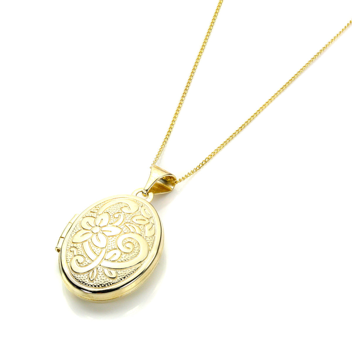 Yellow Gold Oval Shaped Locket