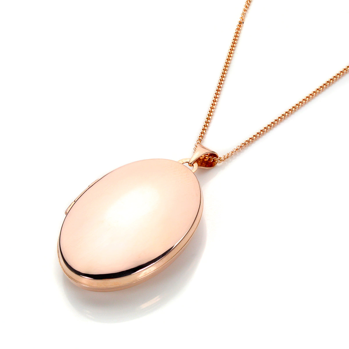 Rose Gold Oval Plain Locket