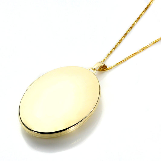 Yellow Gold Oval Plain Locket