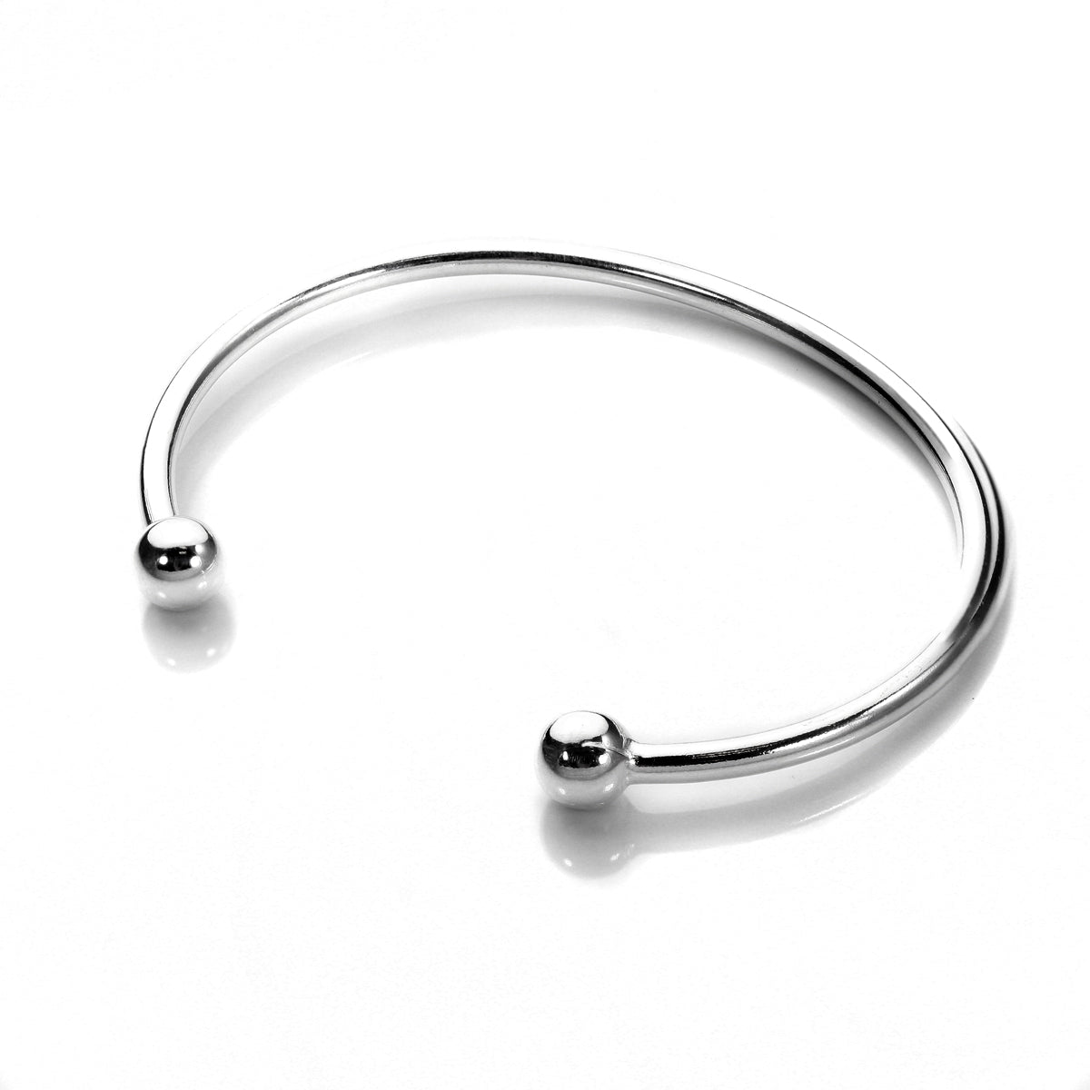 Sterling Silver Maiden Torque Bangle
