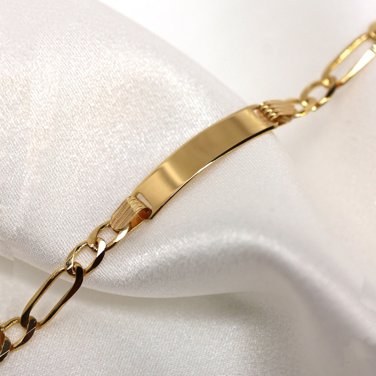9ct Gold Heavy Curb Gents ID Plate Bracelet 7 & 8 Inches