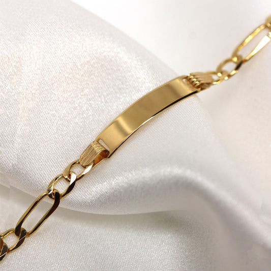 9ct Gold Heavy Curb Gents ID Plate Bracelet 7 & 8 Inches