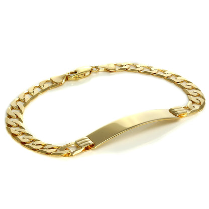 9ct Gold Heavy Curb Gents ID Plate Bracelet 7 & 8 Inches