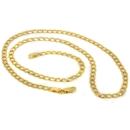 9ct Gold 3mm Curb Chain Bracelets & Necklaces - 6 - 30 Inches