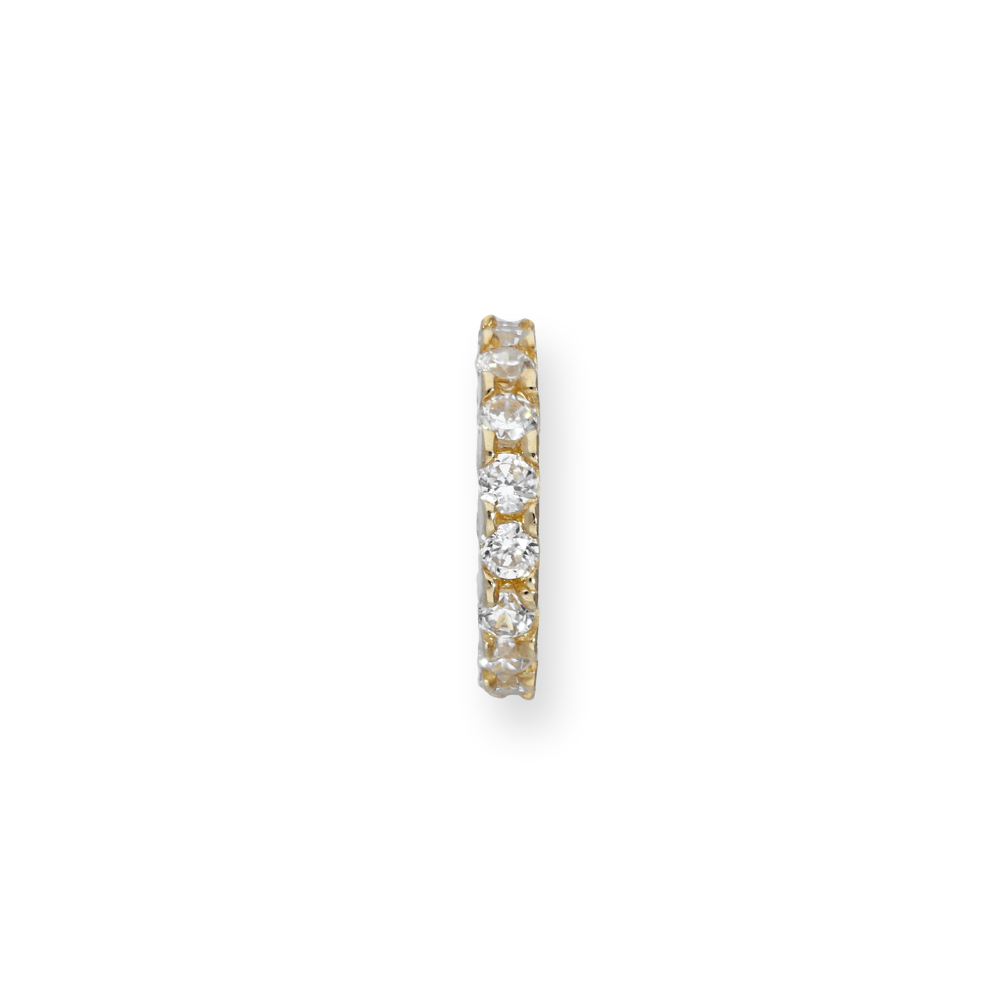 9ct Gold & Clear CZ Crystal Wheel Charm