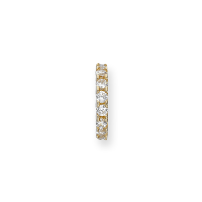 9ct Gold & Clear CZ Crystal Wheel Charm