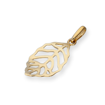 9ct Gold Cut Out Leaf Charm