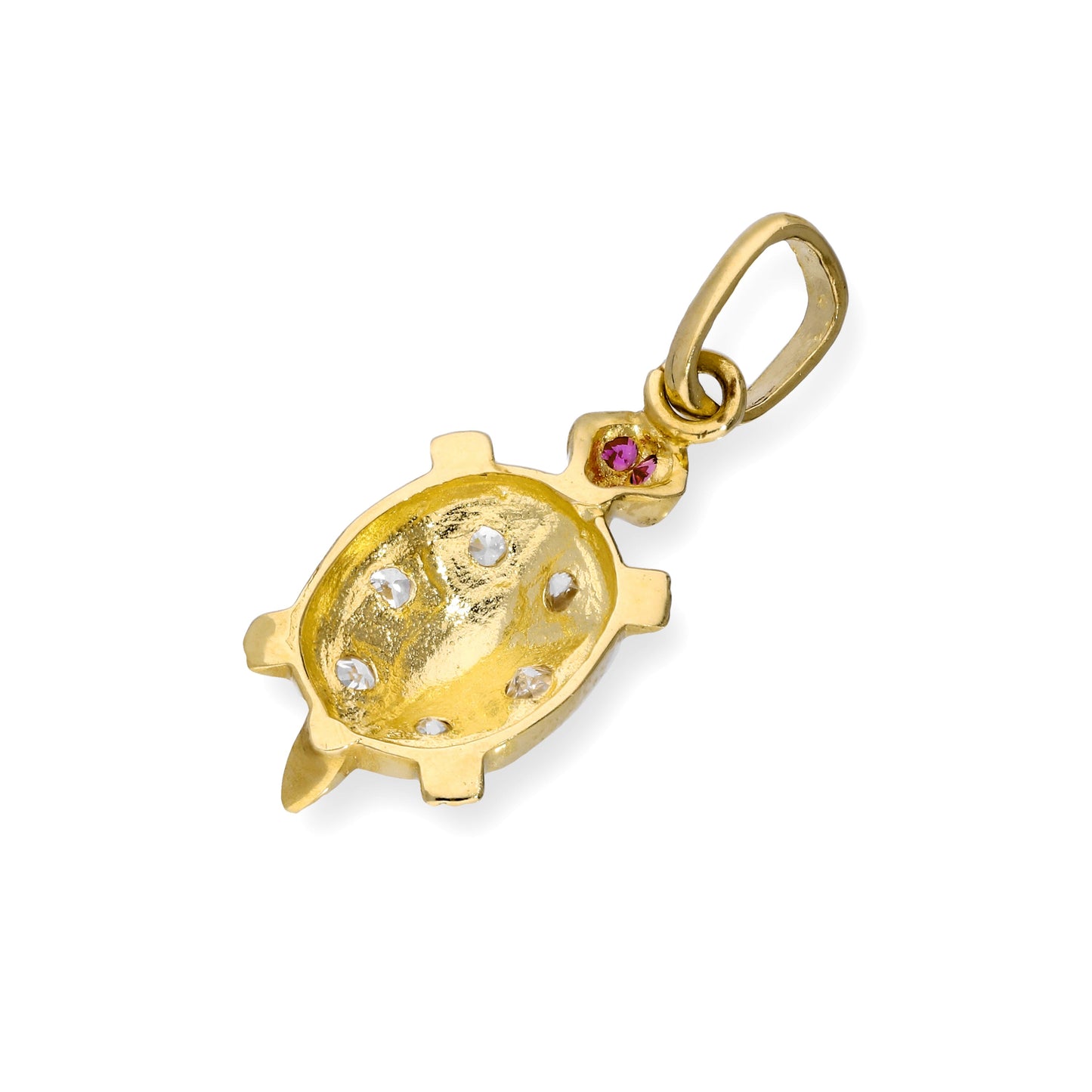 9ct Gold & CZ Crystal Turtle Charm
