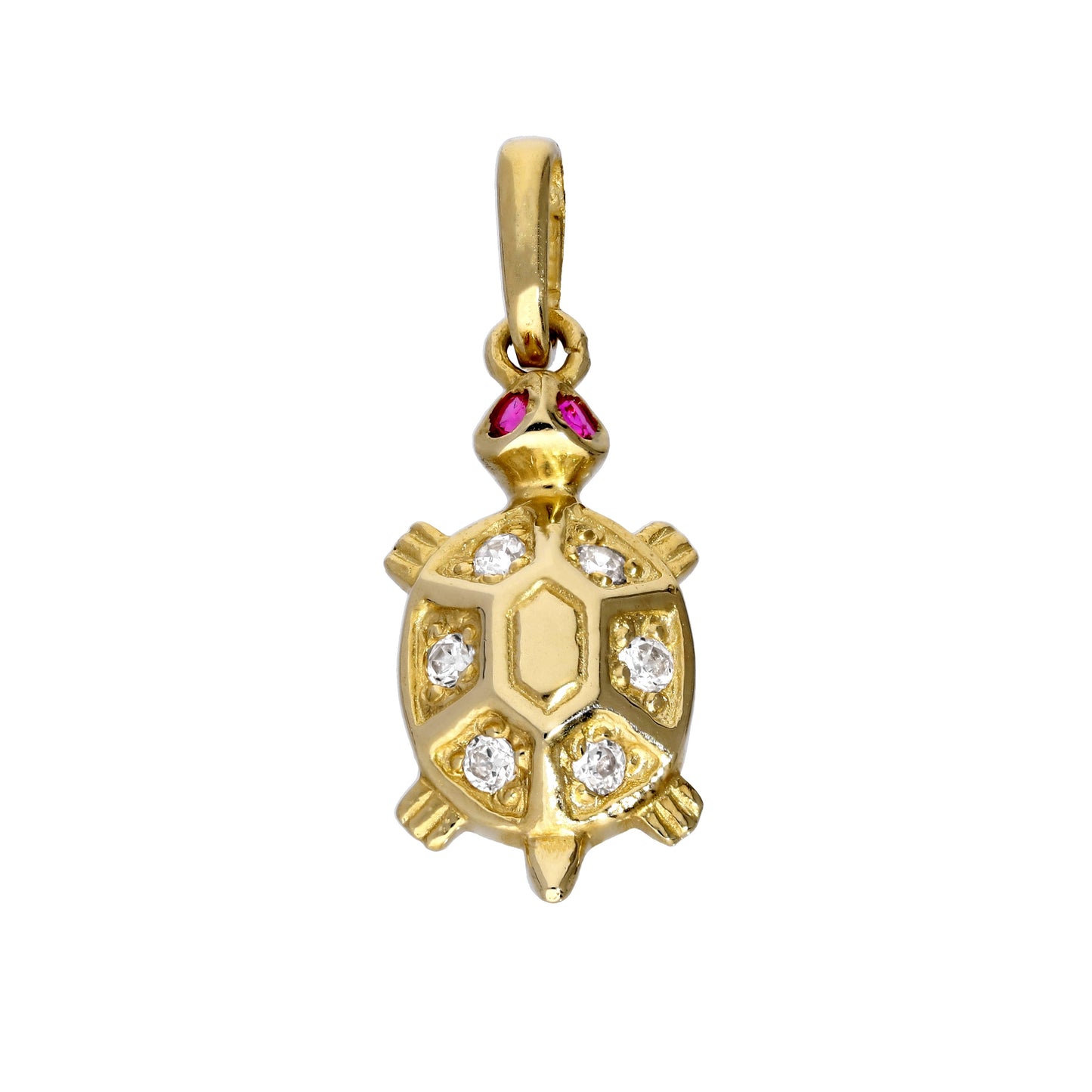9ct Gold & CZ Crystal Turtle Charm