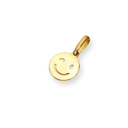 9ct Gold Winking Smiley Face Charm