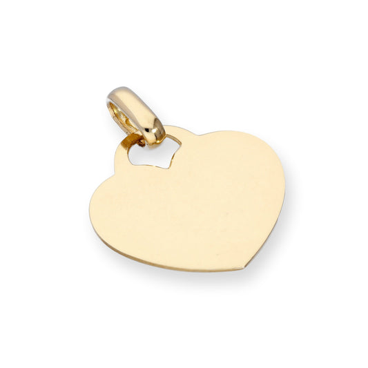 9ct Gold Engravable Heart Charm