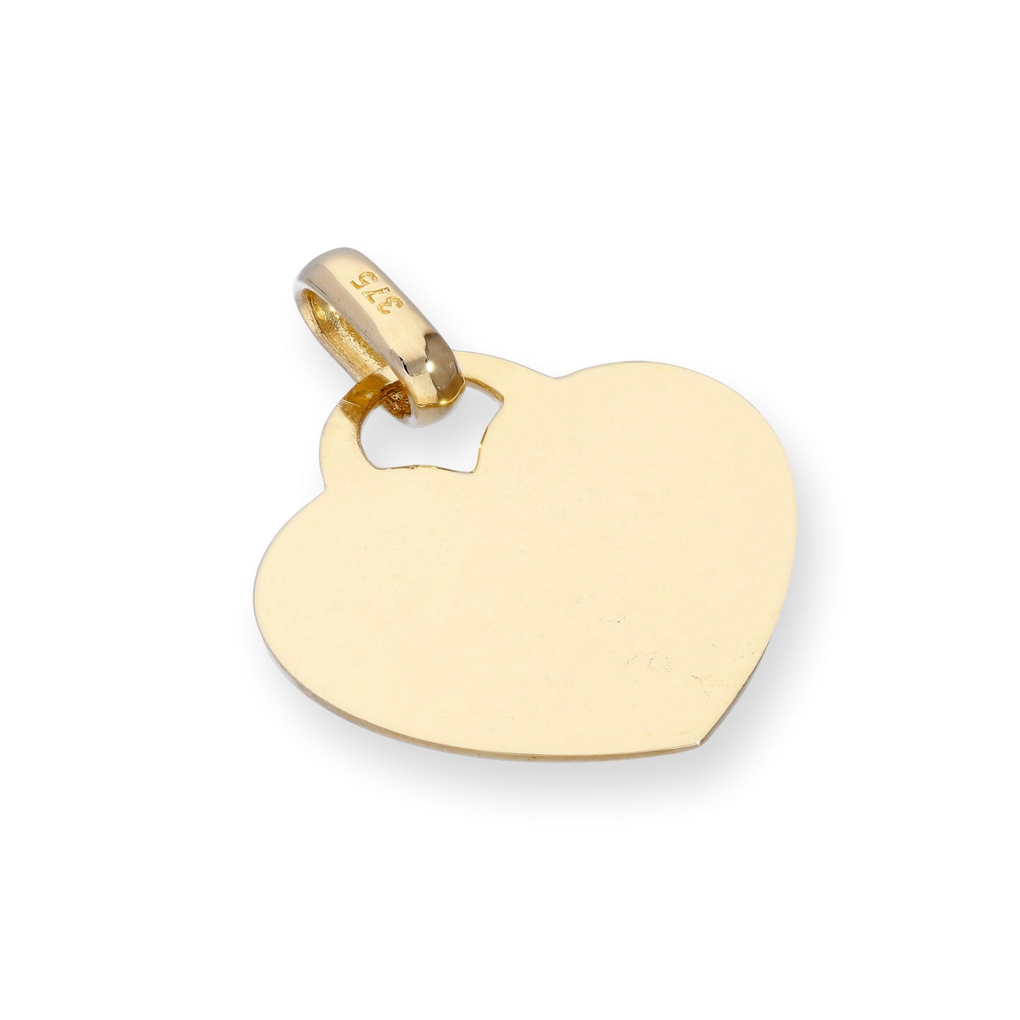 9ct Gold Engravable Heart Charm