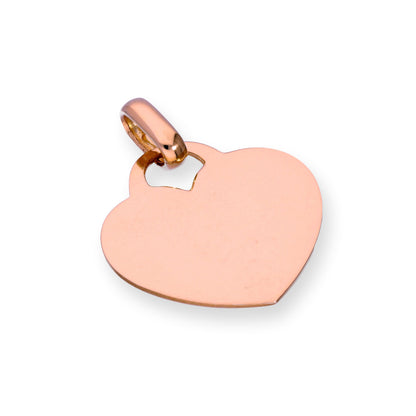 9ct Rose Gold Engravable Heart Charm