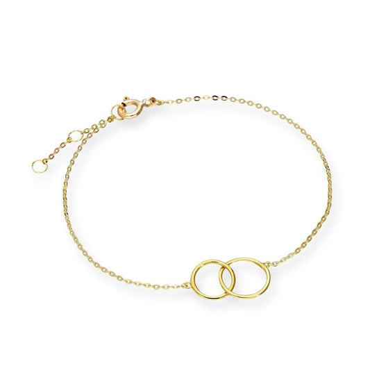 9ct Gold 7 Inch Karma Circles Bracelet