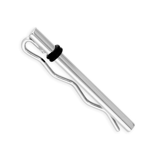 Rounded Stainless Steel Tie Slide with Rubber Stop