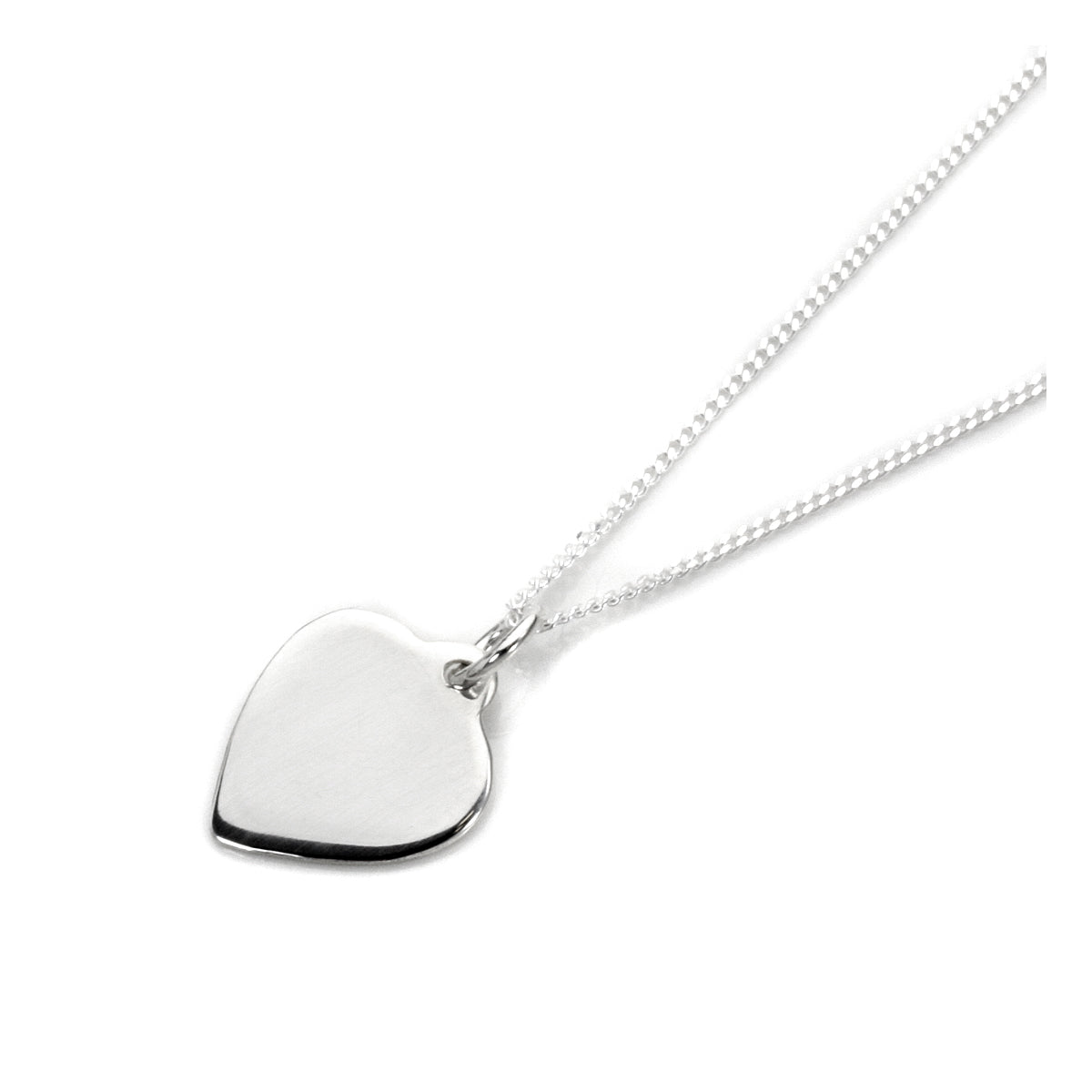 Sterling Silver Personalised Heart Necklace 14 - 32 Inches