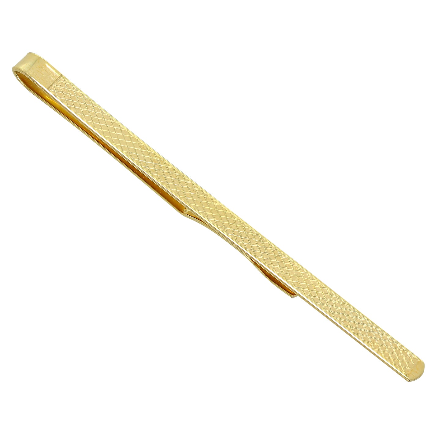 9ct Gold Engine Turned Slimline Tie Slide