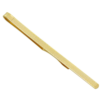 9ct Gold Engine Turned Slimline Tie Slide